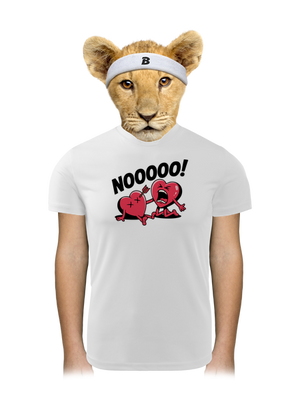 Zásah do srdca detské športové tričko White