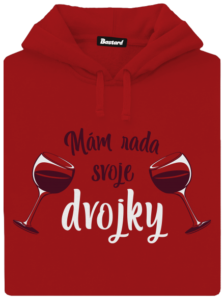 Dvojky dámska mikina klokanka Red Mal