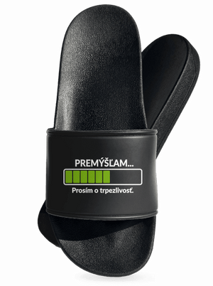 Premýšľam šľapky Black