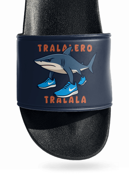 Tralalero Tralala – Italian Brainrot šľapky Navy