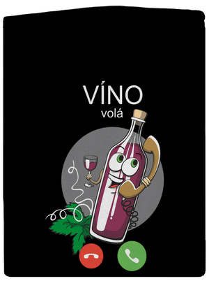 Červené víno volá pánska mikina na zips Black