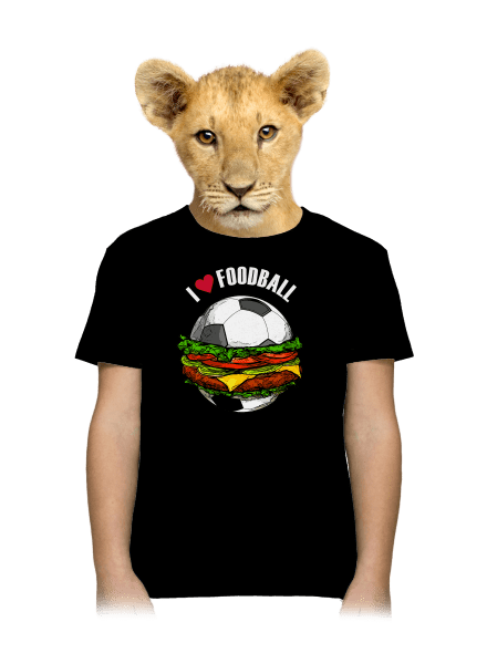 Foodball detské tričko Black