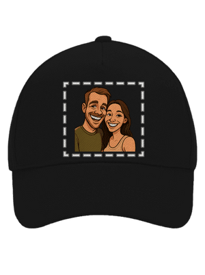 Karikatúra z vlastnej fotky šiltovka baseballka Black