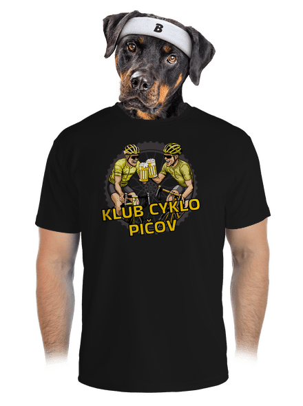 Klub cyklo pičov pánske športové tričko Black