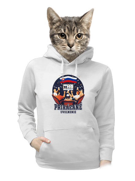 Prikázané uvoľnenie dámska mikina klokanka White