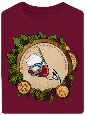 Vínny horoskop: Vodnár unisex tričko oversized Garnet