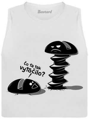 Vytočený dámske tielko voľné White