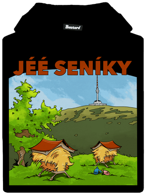 Jeseníky detská mikina klokanka Black