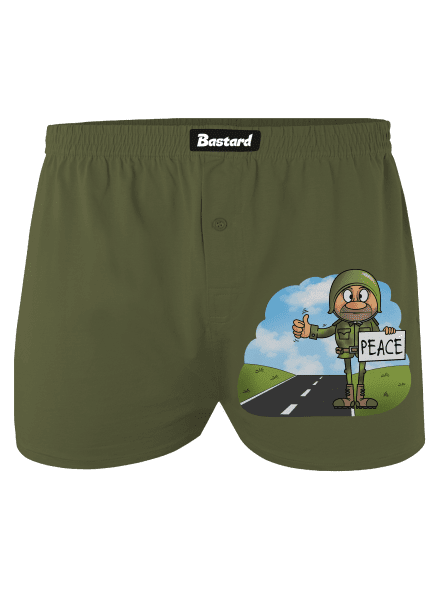 Peace pánske trenky Khaki