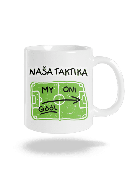 Naša futbalová taktika klasický hrnček White
