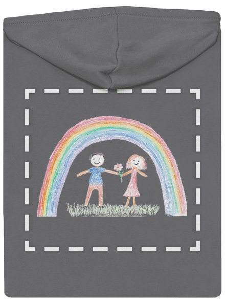 Detské kresby - Nahraj vlastnú dámska mikina na zips Steel Gray