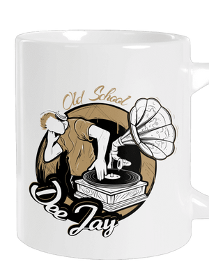 Old school DJ veľký hrnček White