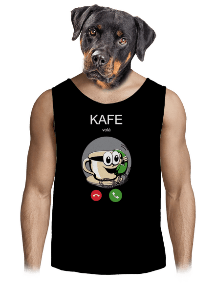 Kafe volá pánske tielko Black