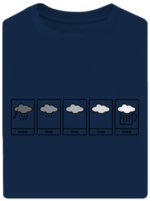 Predpoveď počasia unisex tričko oversized Midnight Blue