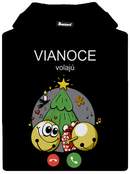 Vianoce volajú detská mikina klokanka Black