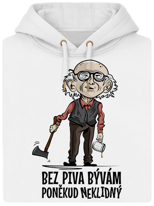 Neklidný bez piva unisex mikina premium Snowwhite