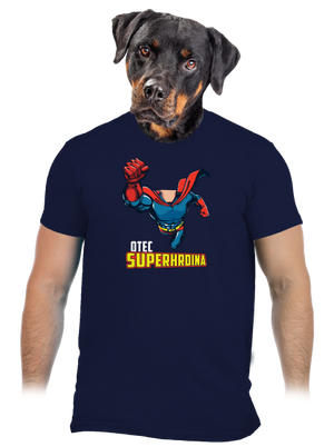 Tatko superhrdina pánske tričko Navy