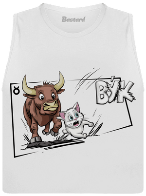 Mačací horoskop: Býk dámske tielko voľné White