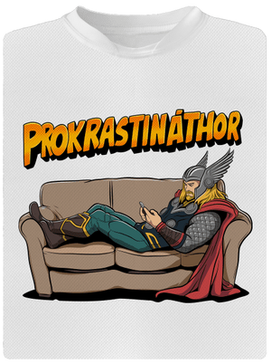 Prokrastináthor pánske športové tričko White