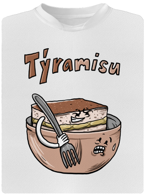 Týramisu detské športové tričko White