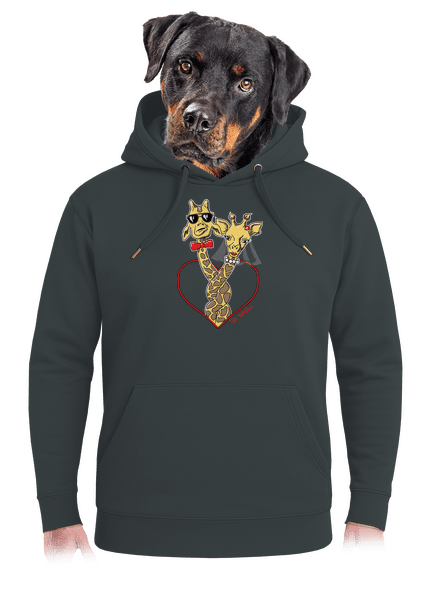 Žirafy vo zväzku unisex mikina premium Charcoal