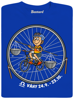 Cyklistický horoskop: Váhy pánske dlhý rukáv Royal Blue