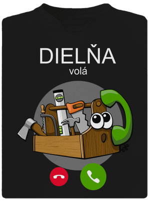 Dielňa volá pánske športové tričko Black