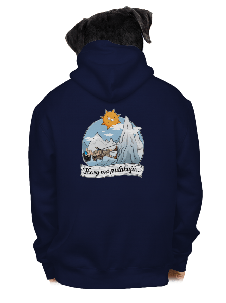 Hory ma priťahujú pánska mikina na zips Navy