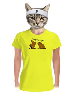 Bolí ma prdel dámske športové tričko Neon Yellow