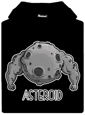 Asteroid pánska mikina klokanka Black