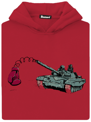 Tank detská mikina klokanka Fire Red