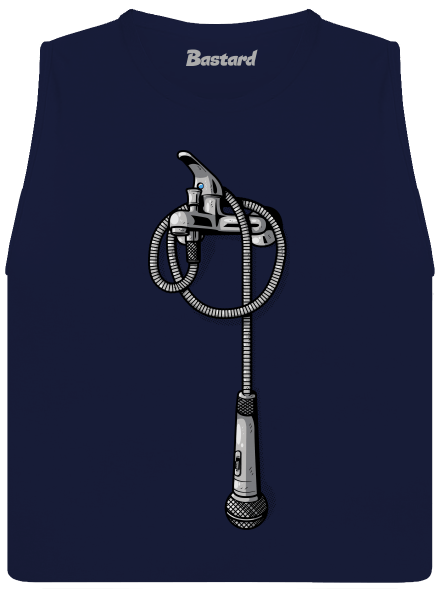 V sprche dámske tielko voľné Navy