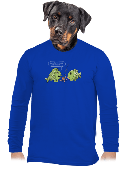 Háčik pánske dlhý rukáv Royal Blue