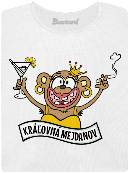 Kráľovná mejdanov dámske tričko prémium White