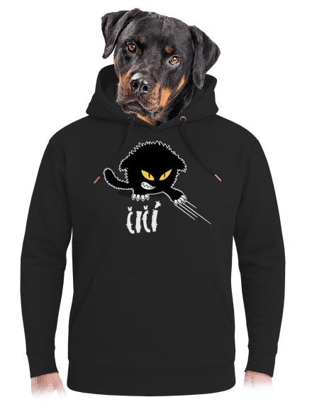Čičina unisex mikina premium Dark Black