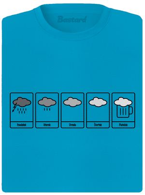 Predpoveď počasia dámske športové tričko Blue Atol