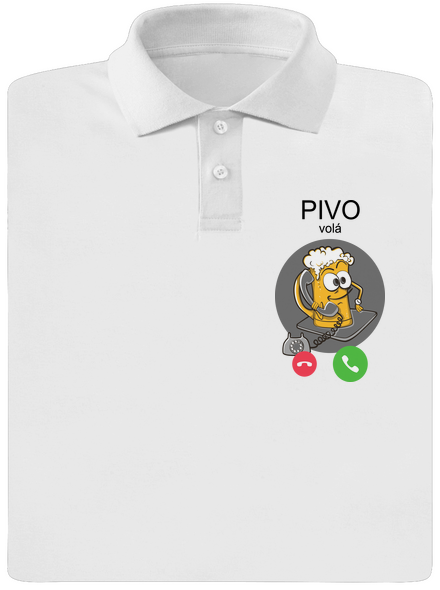 Pívo volá pánska polokošeľa White