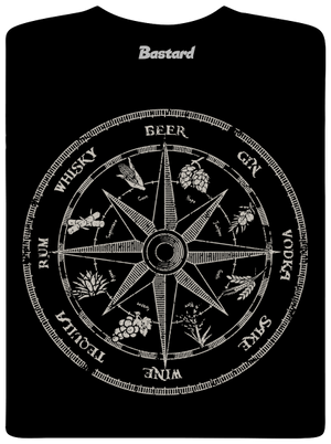 Alkoholický kompas pánske dlhý rukáv Black