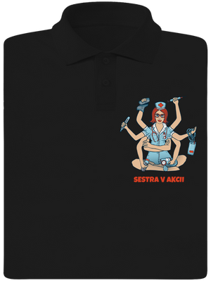 Sestra v akcii pánska polokošeľa Black