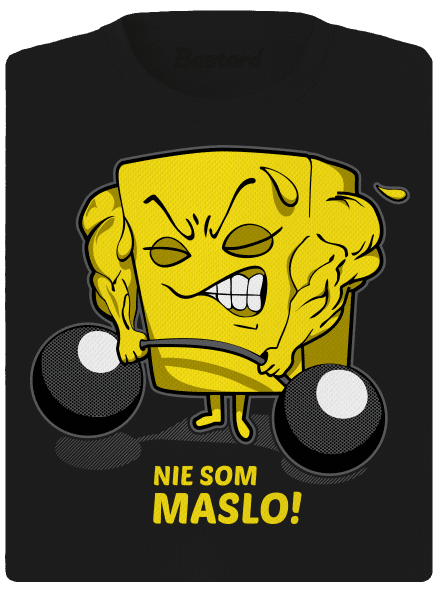 Nie som maslo dámske športové tričko Black