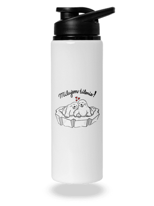 Milujem túlenie flaša na vodu White