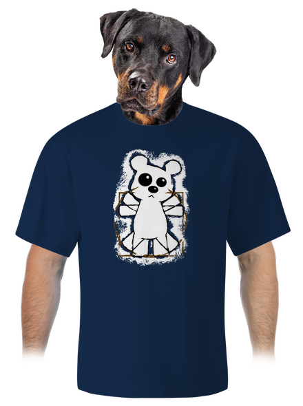 Da Vinci Teddy unisex tričko oversized Midnight Blue