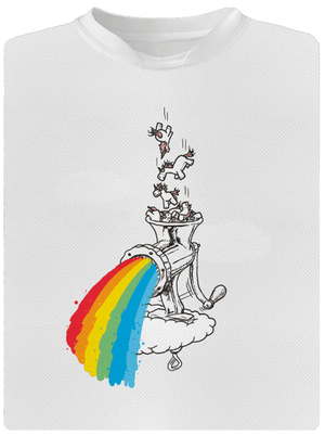 Ako vzniká dúha detské športové tričko White