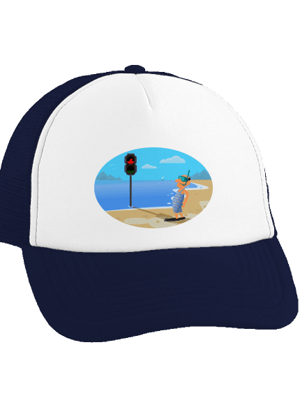 Bezpečné plávanie šiltovka truckerka French Navy cap