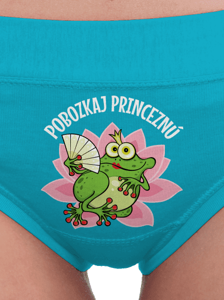 Pobozkaj princeznú a princa dámske nohavičky Turquoise