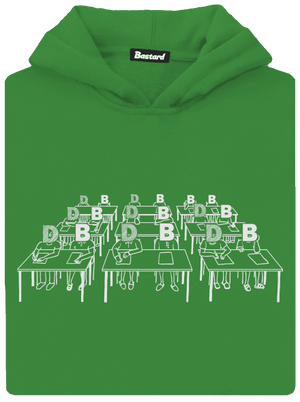 Cimrman: Debil, blbeček detská mikina klokanka Kelly Green AWD