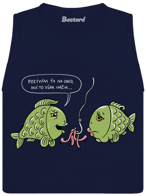 Háčik dámske tielko voľné Navy