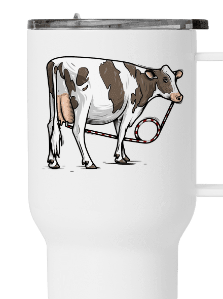 Cow drink termohrnček White