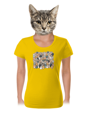 Nájdi čerta dámske tričko Yellow