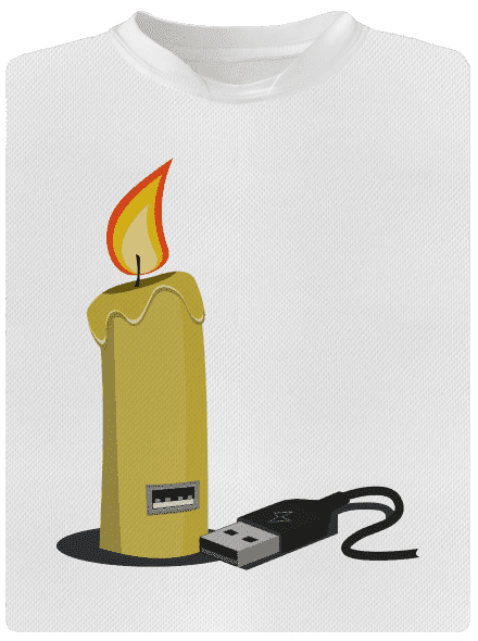 USB sviečka detské športové tričko White